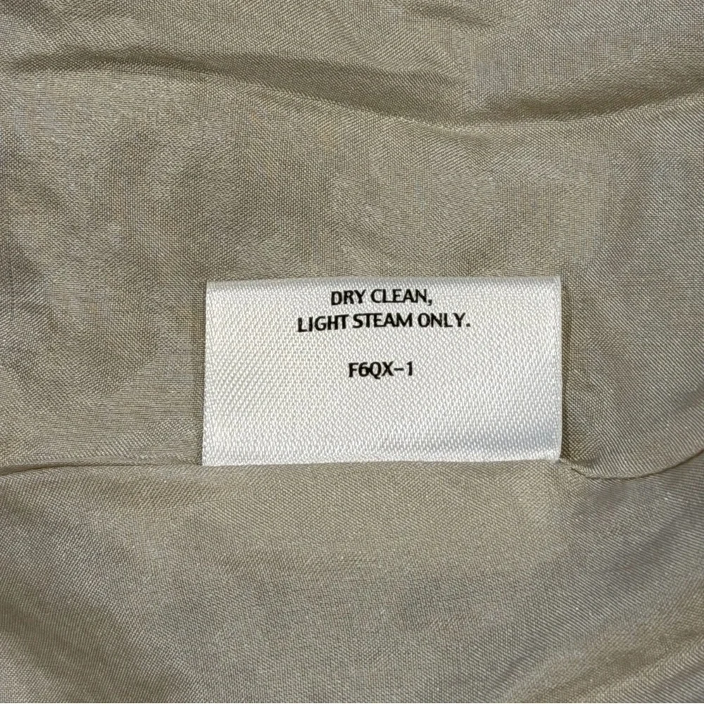 Eileen Fisher Size Small Beige 100% Silk Textured Open Front Blazer Jacket Lux